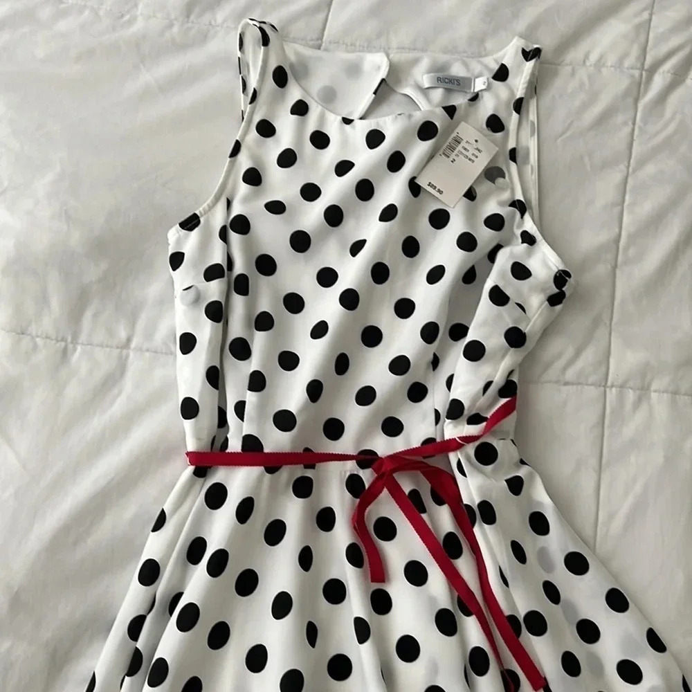 NWT Ricki’s Polka Dot Midi Dress | Women’s Size 2 - Picture 6 of 9